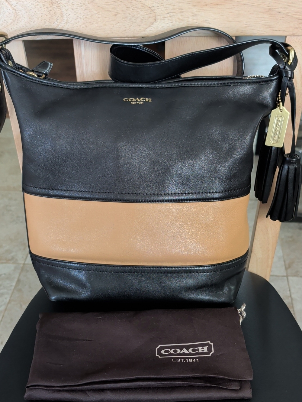 Coach Legacy Rugby Stripe Duffle Shoulder Bag (F21180) EUC